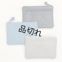 ノワールレザー ポケット付きポーチ