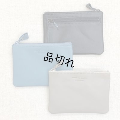 画像1: ノワールレザー ポケット付きポーチ