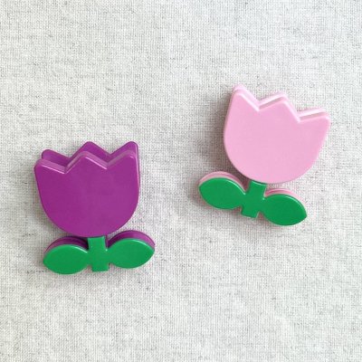画像1: チューリップのマグネットクリップ
