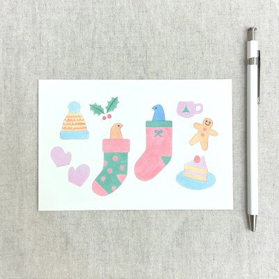 画像1: トナリノポストカード「ウィンターモチーフ」