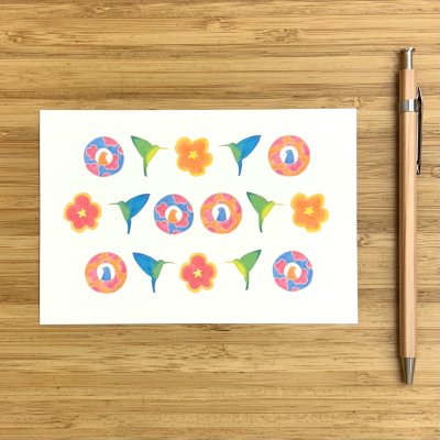 画像1: トナリノポストカード「トロピカルパターン」