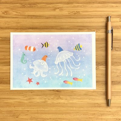 画像1: トナリノポストカード「クラゲ」