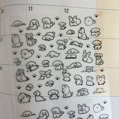 小さめサイズで手帳やカレンダーにぴったり！