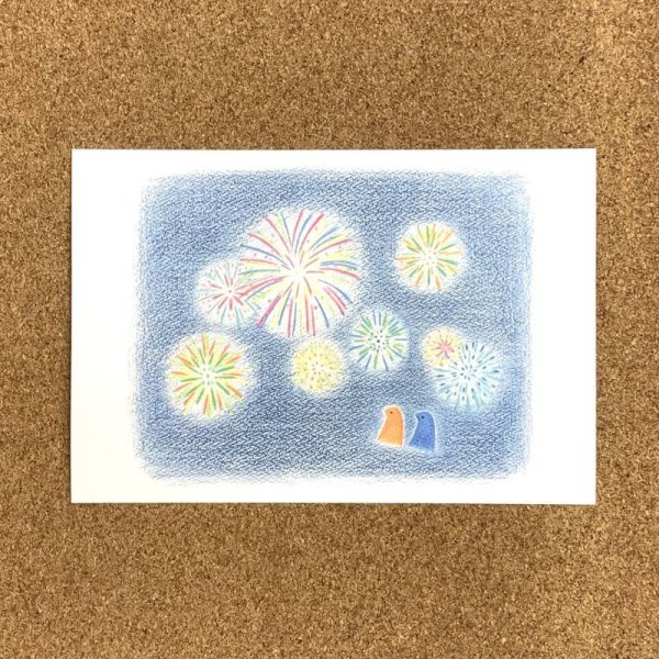 画像1: トナリノポストカード「花火」 (1)