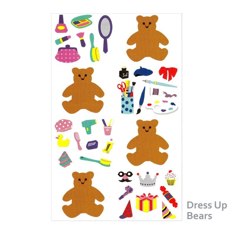 ミセス・グロスマン ステッカー ／ Dress Up Bears - 文具と雑貨の店